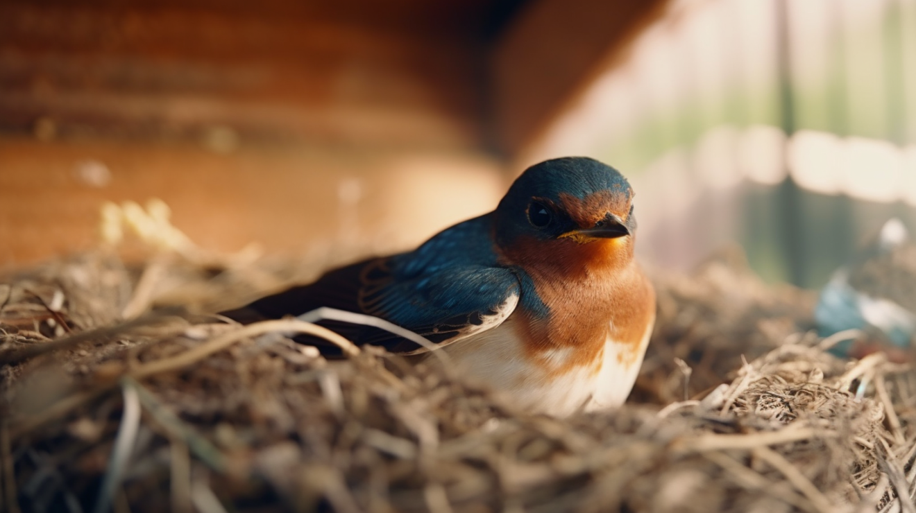 contents a real photo of a beautiful swallows in a nest under t d2b0dfe4 1c17 448e 86c1 ad12a6f88186