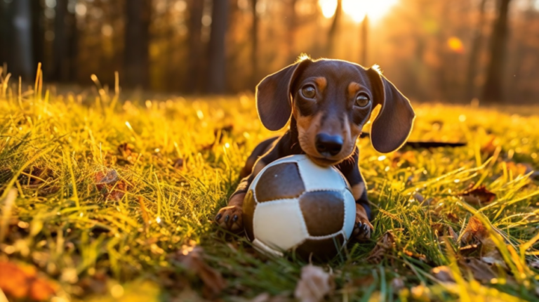 contents a real photo of a dachshund playing with a ball beauti 9050028e fe94 447e b520 d87cf6a8d847