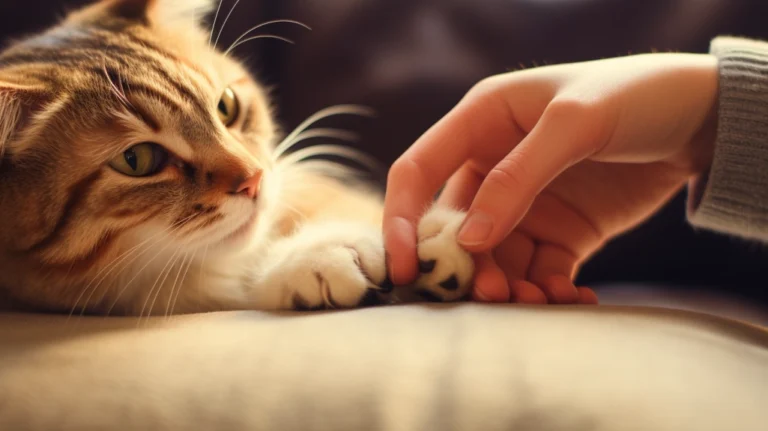 cosa vuol dire quando il gatto ti tocca con la zampa