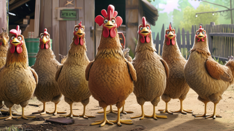 gli animali del film galline in fuga