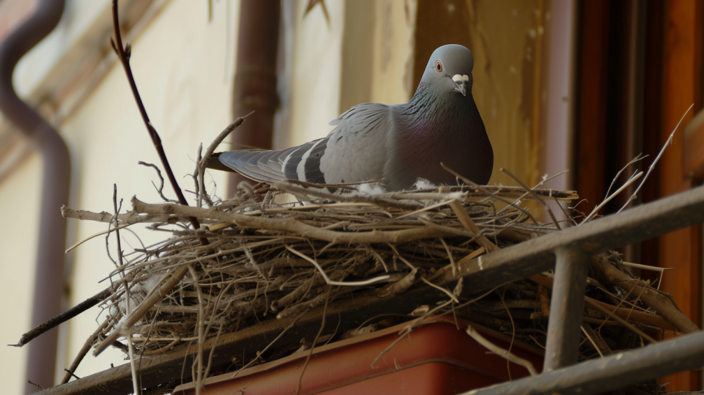 cosa fare se si trova un nido di piccioni sul balcone