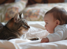 quando il gatto e geloso del neonato