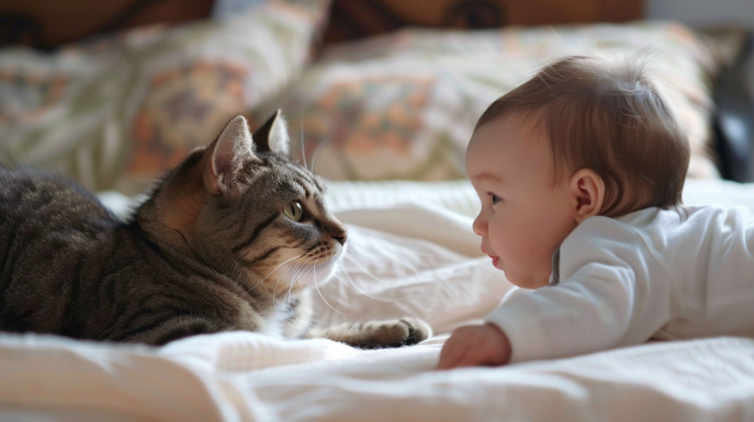 quando il gatto e geloso del neonato