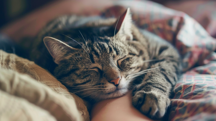 ¿Qué significa que un gato duerma sobre ti?