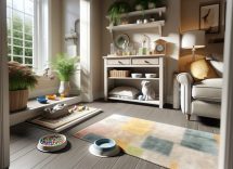 Perro feliz y libre de pulgas en el jardín