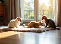 Tres adorables gatitos adoptados en Córdoba