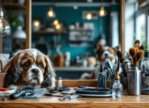 Corte di pelo elegante per un cane Yorkshire