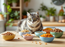 Gato mirando dulces peligrosos para su salud
