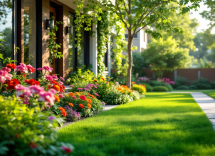Un Yorkshire Terrier feliz jugando en casa