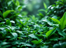 Camaleón en su hábitat natural mostrando colores vibrantes