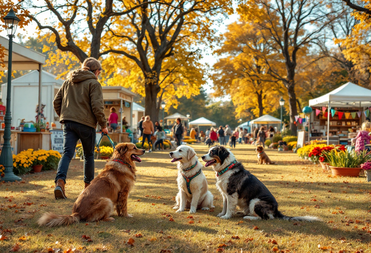 Evento de adopción de animales en Navidad