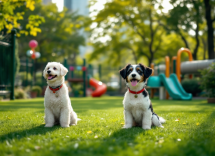 Mascotas disfrutando de un parque urbano en España