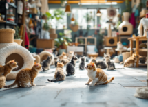 Gatto abbandonato in cerca di aiuto e amore