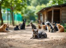 Animales rescatados en una protectora en España