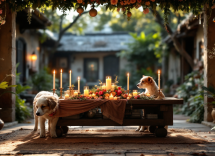 Immagine della celebrazione di Sant'Antonio abate con animali