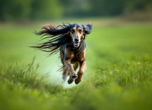 Un galgo afgano elegante in un ambiente naturale