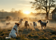 Un cane con pedigree in un ambiente naturale