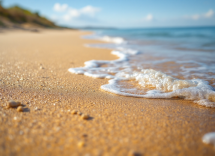 Coppia che fa paddle surf con un cane felice