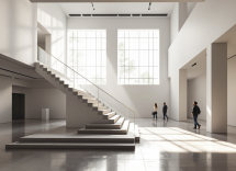 Coppia che visita un museo in Italia con un cane