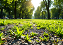 Cani che giocano in un parco pubblico di Milano