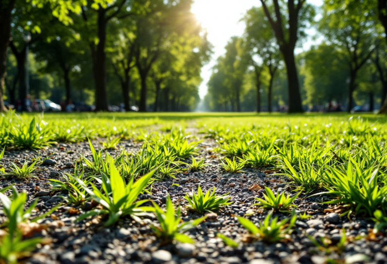 Cani che giocano in un parco pubblico di Milano