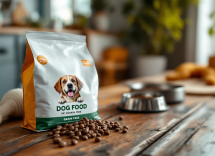 Perro disfrutando de un pienso sin cereales