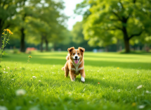 Un perro feliz en un entorno natural
