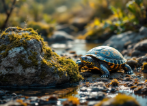 Tortuga de tierra en un entorno natural