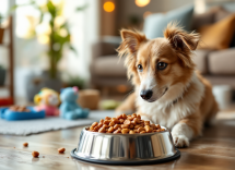 Mascota feliz disfrutando de un día al aire libre