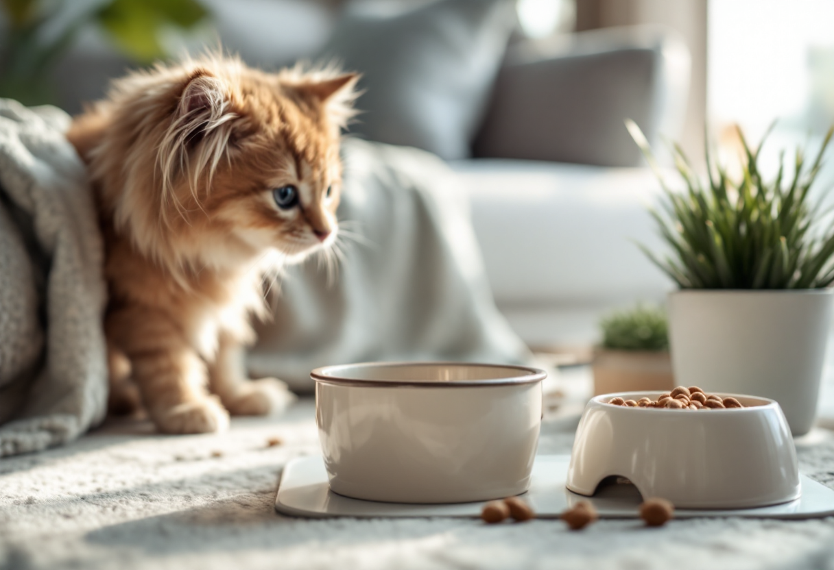 Gato con problemas de estreñimiento y salud digestiva