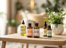 Mascota disfrutando de esencias florales