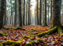 Gatto bosco di Norvegia in un ambiente naturale