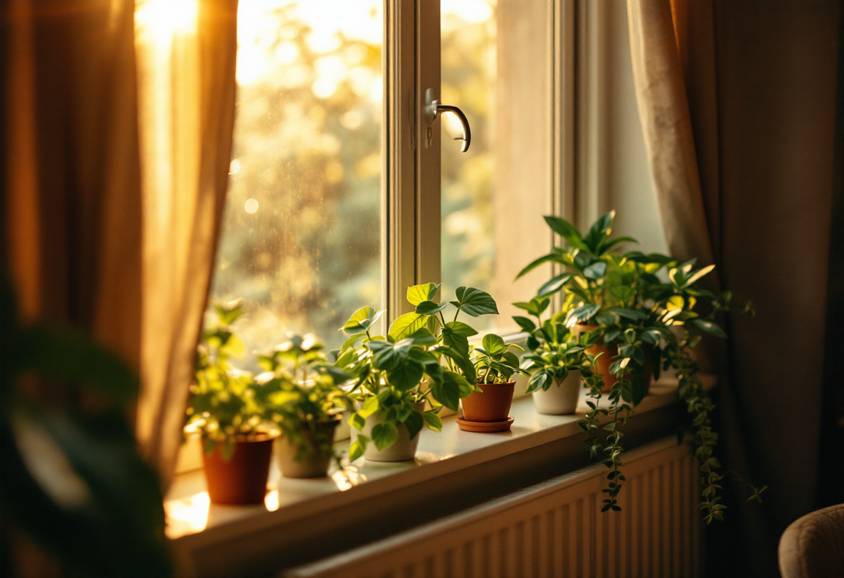 Gato rodeado de plantas beneficiosas para su salud