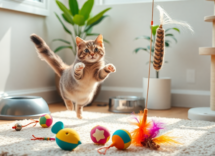 descubre los mejores juguetes para mantener a tu gato feliz y activo python 1756198858