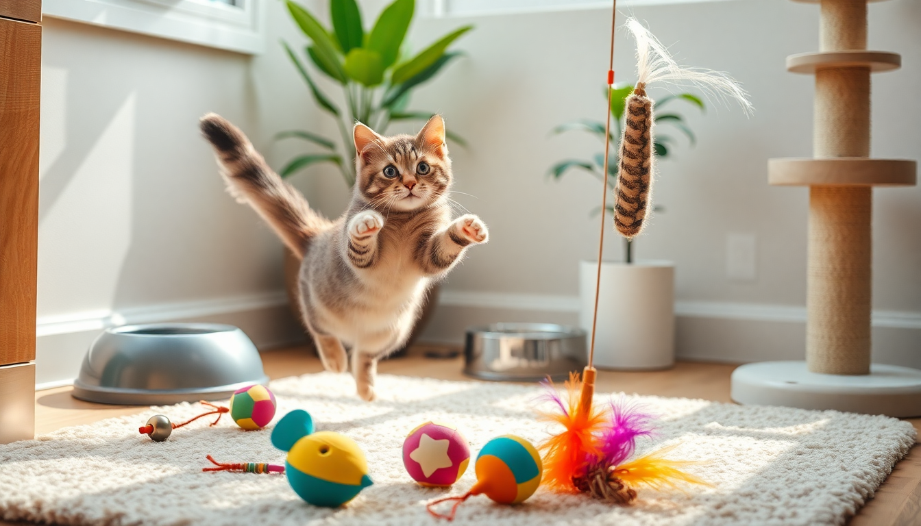 descubre los mejores juguetes para mantener a tu gato feliz y activo python 1756198858