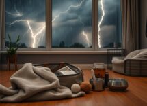 Preparación para tormentas: guía para perros ansiosos