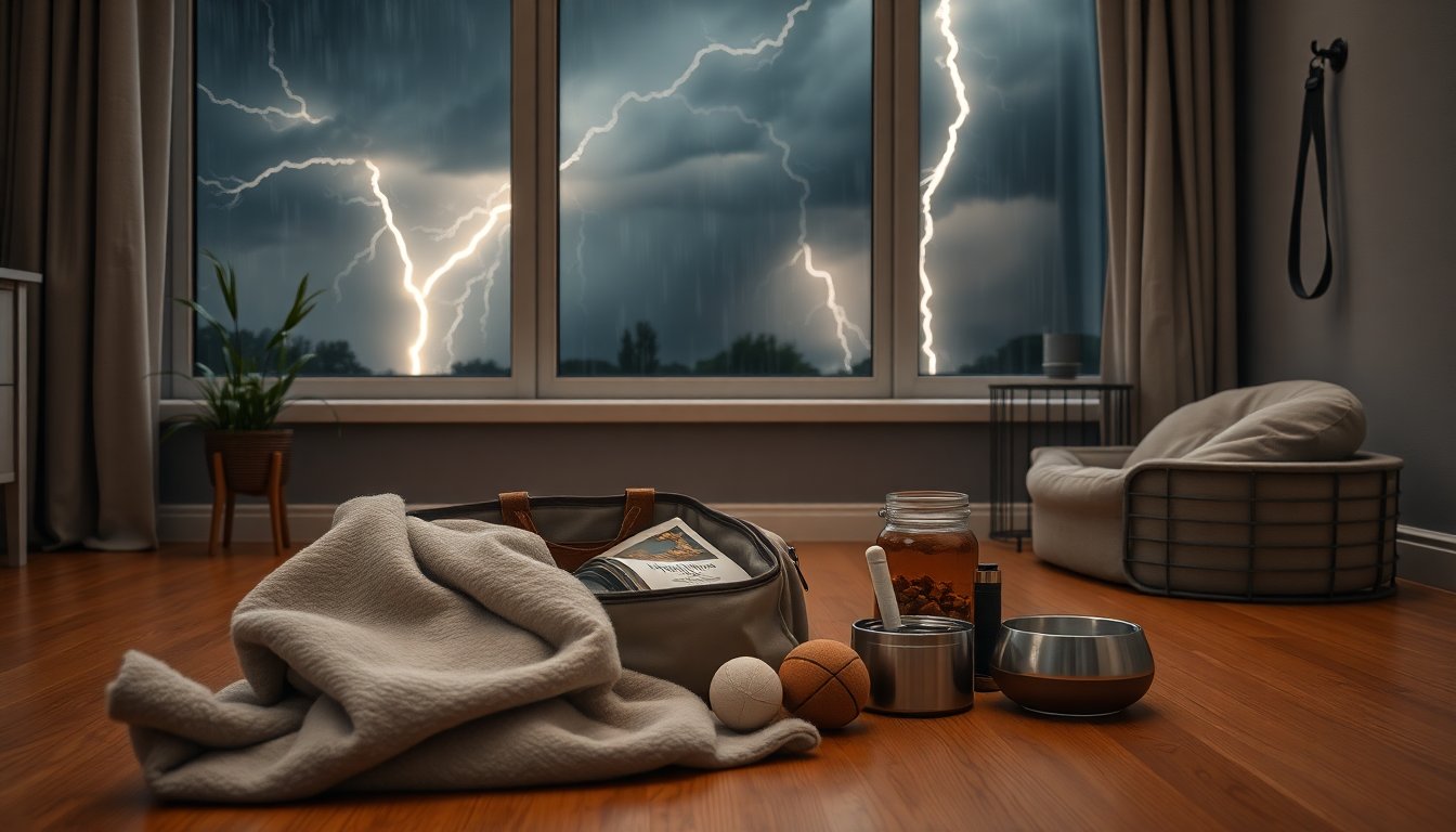 Preparación para tormentas: guía para perros ansiosos